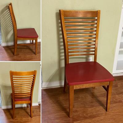 BASSETT ~ Solid Wood Dining Room Table With Eight (8) Ladder Back Chairs