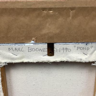 1013 Original Mixed Media Painting Titled "Pond" by Marc Boone 1990