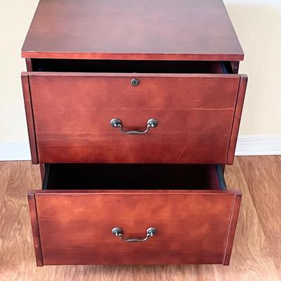 Wooden 2-Drawer Filing Cabinet