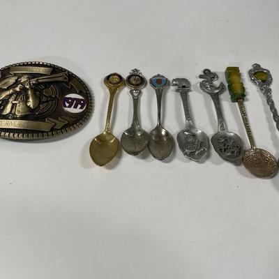 Belt buckle and collector spoons