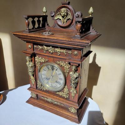 Ornate Mantel Clock and Candlesticks (K-DW)