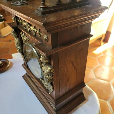 Ornate Mantel Clock and Candlesticks (K-DW)