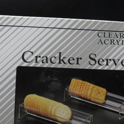 Tamus Clear Acrylic Horderves Serveware Cracker Servers