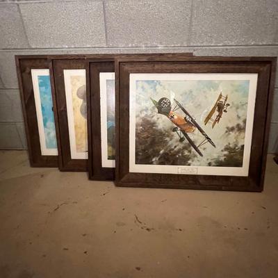 Four J.B. Deneen World War Eagles Series I Prints (BS-MK)