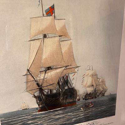 Two Framed Ship Prints - Harold Wyllie (BS-MK)