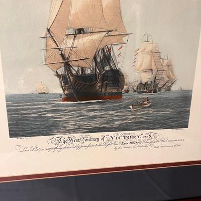 Two Framed Ship Prints - Harold Wyllie (BS-MK)