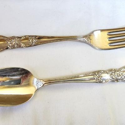 Lot #66  Vintage Silverplate Flatware Set in Box