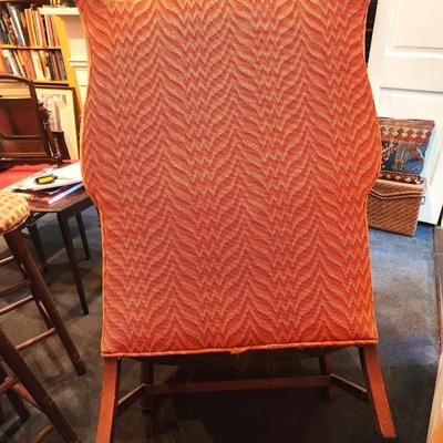 Lot #69  Heavy Winged Back Chair - Very Comfy