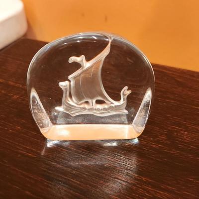 Lot #76  Viking Ship Paperweight