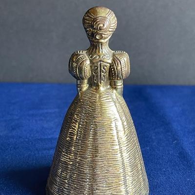Vintage English Brass Lady Bell