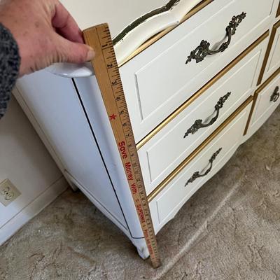 White French Provincial Dresser with Mirror