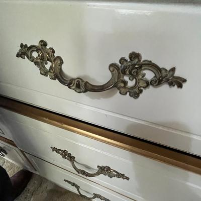 White French Provincial Dresser with Mirror