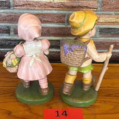 Chalkware Hummel Style Figures