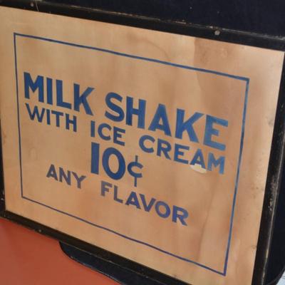 Very Vintage Diner 10 Cent Milk Shake Sign 29.75x23.25
