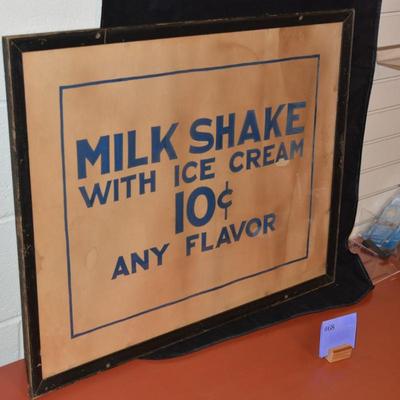 Very Vintage Diner 10 Cent Milk Shake Sign 29.75x23.25
