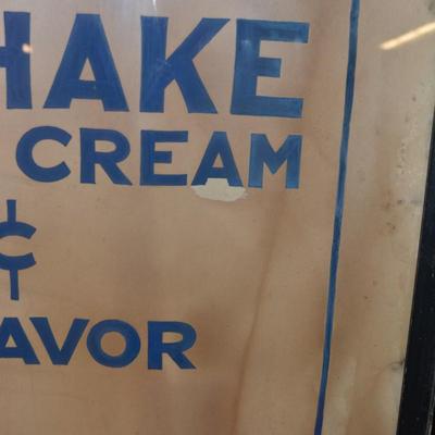Very Vintage Diner 10 Cent Milk Shake Sign 29.75x23.25