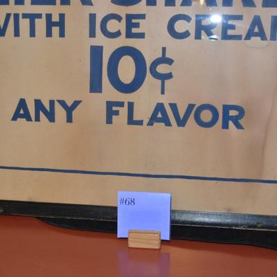 Very Vintage Diner 10 Cent Milk Shake Sign 29.75x23.25