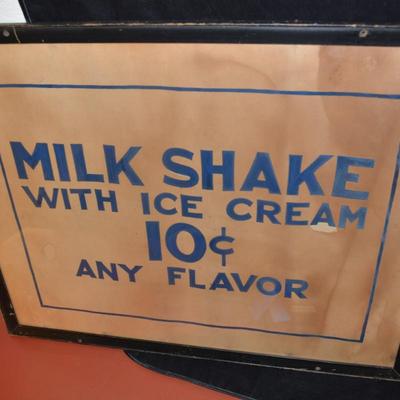 Very Vintage Diner 10 Cent Milk Shake Sign 29.75x23.25