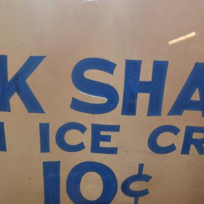 Very Vintage Diner 10 Cent Milk Shake Sign 29.75x23.25