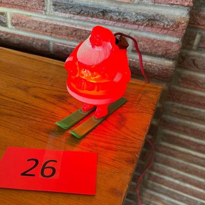 Fantastic Plastic Santa on Skis night light