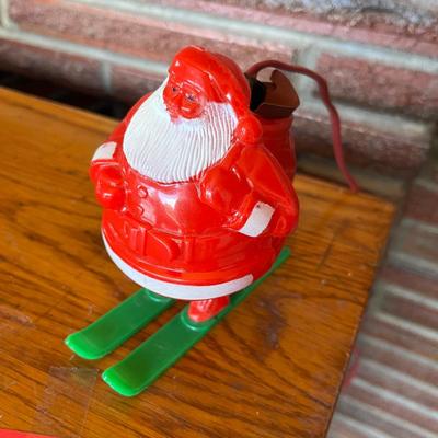 Fantastic Plastic Santa on Skis night light
