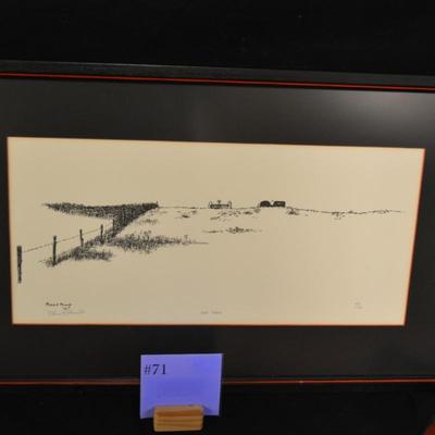 Robert Prevott "The Field" Framed Print, 40/100 1972