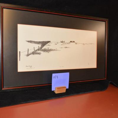 Robert Prevott "The Field" Framed Print, 40/100 1972