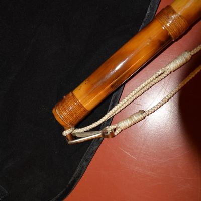 Vintage Bamboo Hiking Stick, E.G. Schlader 45"