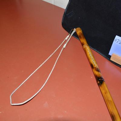 Vintage Bamboo Hiking Stick, E.G. Schlader 45"