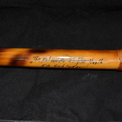 Vintage Bamboo Hiking Stick, E.G. Schlader 45"
