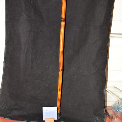 Vintage Bamboo Hiking Stick, E.G. Schlader 45"