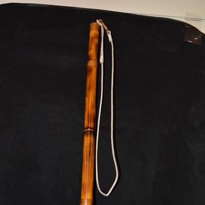 Vintage Bamboo Hiking Stick, E.G. Schlader 45"