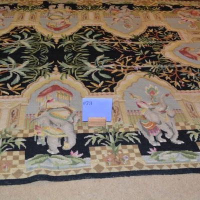 Chinese Elephant Needlepoint Tapestry/Rug