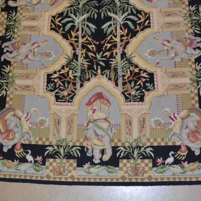 Chinese Elephant Needlepoint Tapestry/Rug