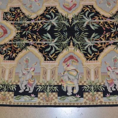 Chinese Elephant Needlepoint Tapestry/Rug