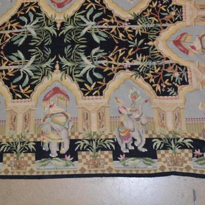 Chinese Elephant Needlepoint Tapestry/Rug