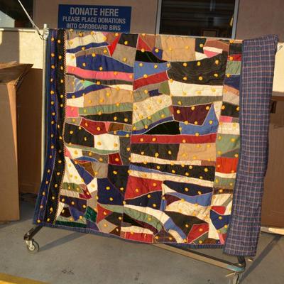 Very Vintage Heavy Crazy Quilt 96"x80"