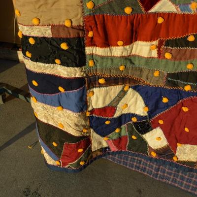 Very Vintage Heavy Crazy Quilt 96"x80"