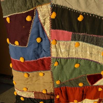 Very Vintage Heavy Crazy Quilt 96