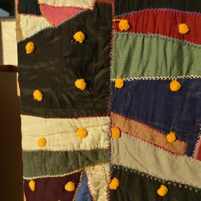 Very Vintage Heavy Crazy Quilt 96"x80"
