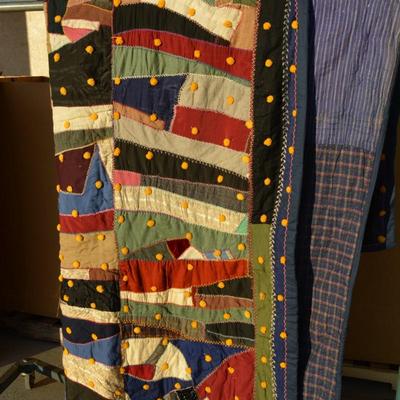 Very Vintage Heavy Crazy Quilt 96"x80"
