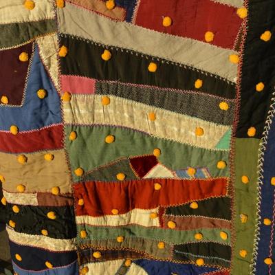 Very Vintage Heavy Crazy Quilt 96