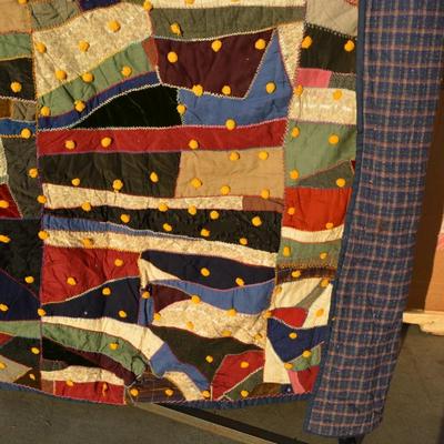 Very Vintage Heavy Crazy Quilt 96"x80"