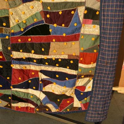 Very Vintage Heavy Crazy Quilt 96