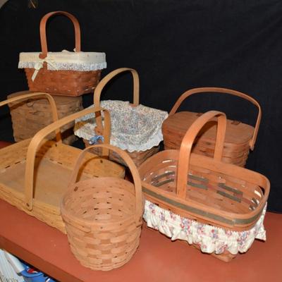 Lot of 7 Longaberger Baskets