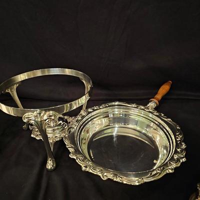 Assortment of Silverplate Serving Trays & Dishes  (DR-JS)