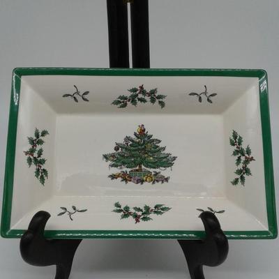 Spode Christmas Tree Tray and Footed Cake Plate