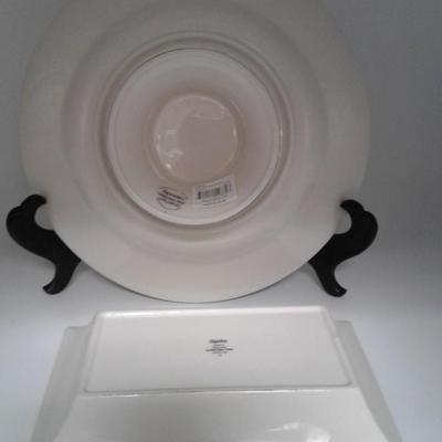 Spode Christmas Tree Tray and Footed Cake Plate