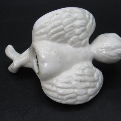 Retro White Porcelain Shelf Sitter Cherub Angel Ornament