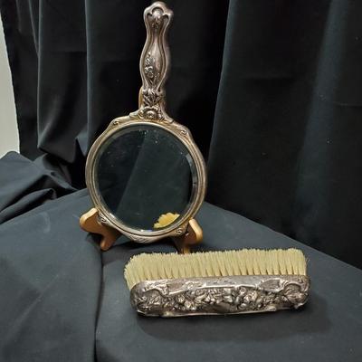 Sterling MIrror and Brush  Vanity Set
